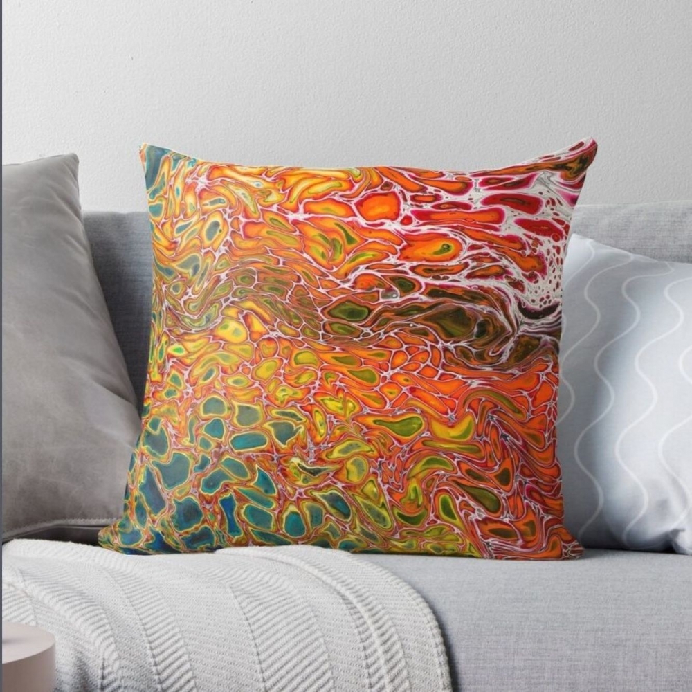 Bild 1 von Dekokissen "Lava im Fluss"  / (Bezug/Innenkissen) nur Bezug / (Größe) 45 x 45 cm