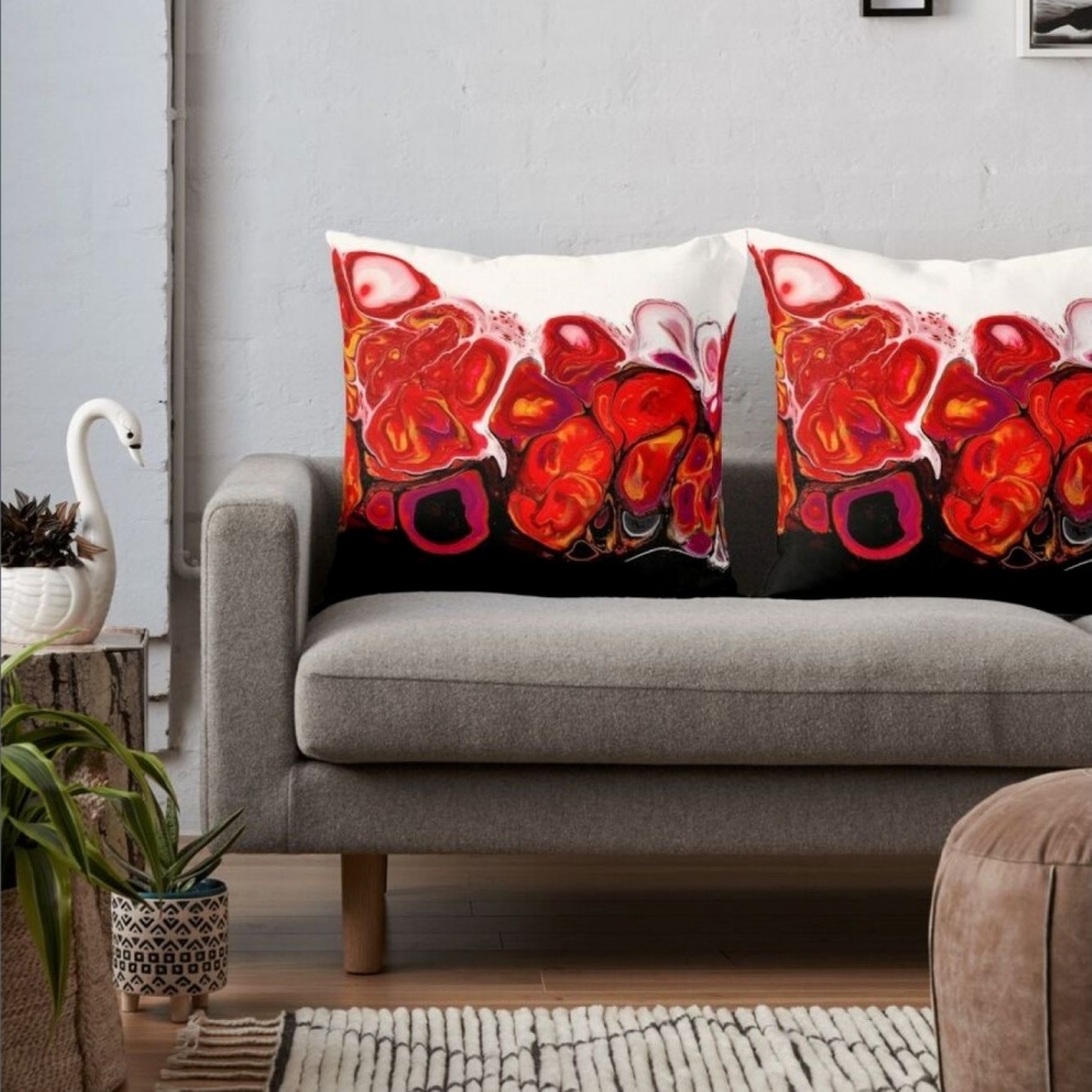 Bild 1 von Dekokissen "Roter Karneol"  / (Bezug/Innenkissen) nur Bezug / (Größe) 65 x 65 cm