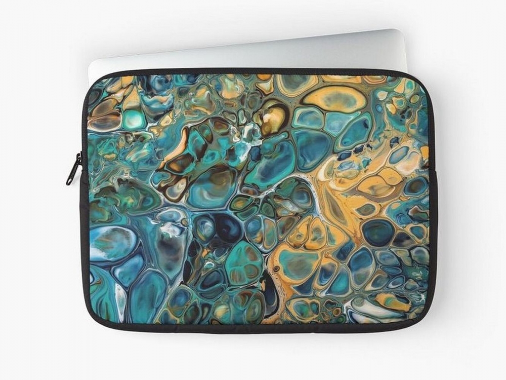 Bild 1 von Laptoptasche "Blaues Tigerauge"  / (Modell) MacBook 12“ (28 x 20 cm)