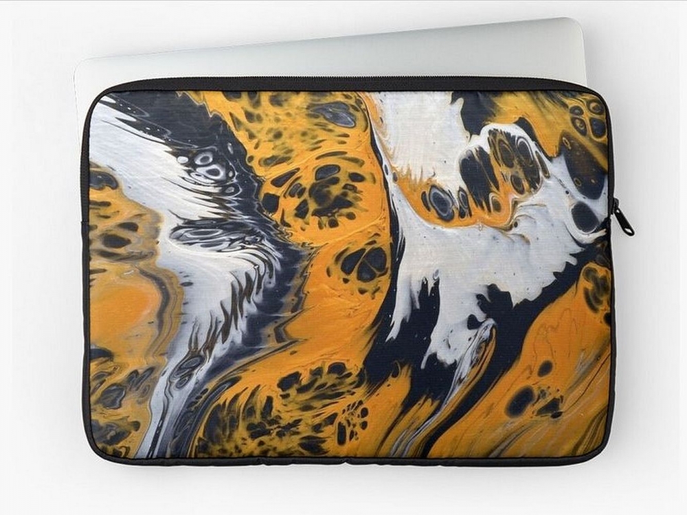 Bild 1 von Laptoptasche "Schwarzgoldener Achat"  / (Modell) MacBook Pro / Retina 15“ (36 x 25 cm)