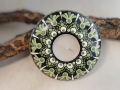 Bild 1 von Teelichthalter „Kollektion Laubfrosch“ – Handgemaltes Punkte-Mandala (Ø 10,5 cm)