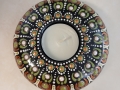 Teelichthalter „Kollektion Ackerhummel“ – Handgemaltes Punkte-Mandala (Ø 10,5 cm)