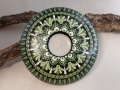 Großer Teelichthalter „Kollektion Laubfrosch“ – Handgemaltes Punkte-Mandala (Ø 14 cm)