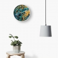 Bild 1 von Wanduhr "Blaues Tigerauge"  / (Gehäuse-/Zeigerfarbe) weiss