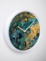 Bild 2 von Wanduhr "Blaues Tigerauge"  / (Gehäuse-/Zeigerfarbe) weiss